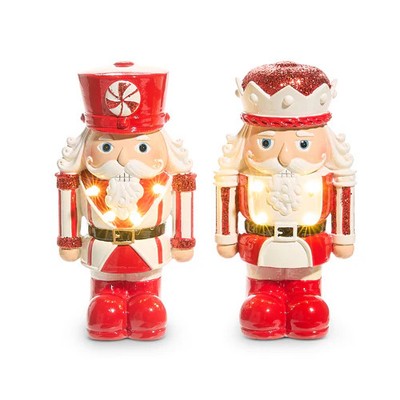 RAZ Imports Red Peppermint Lighted Nutcracker Set 4501639