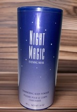 AVON NIGHT MAGIC EVENING MUSK Shimmer Fragrance Body Powder 1.4oz Sealed Disc