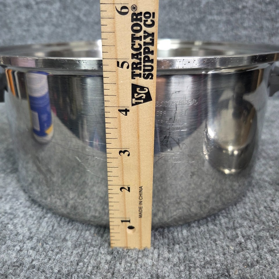 Poêle Vintage Saladmaster 11 Avec Gobelets Pour œufs Pochés, Inox Lourd, USA