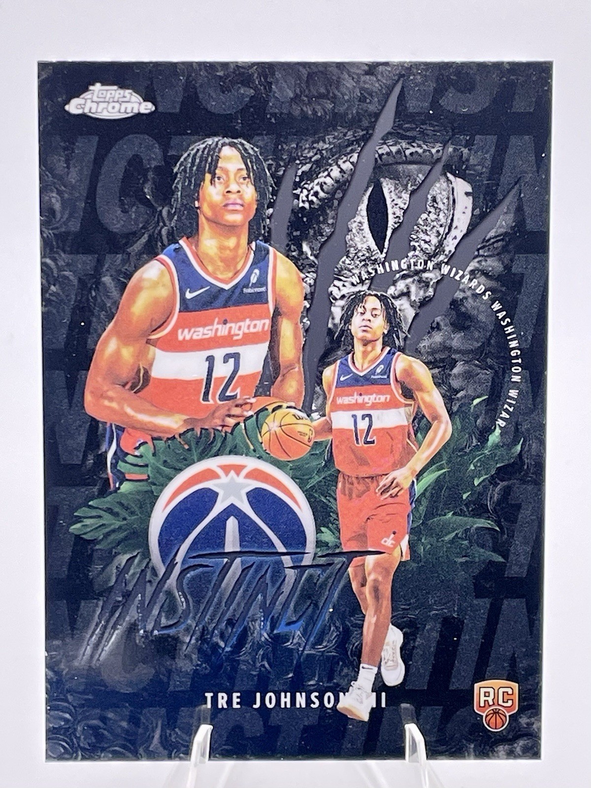 2025-26 Topps Chrome Tre Johnson III RC Instinct INS-16 Rookie Insert