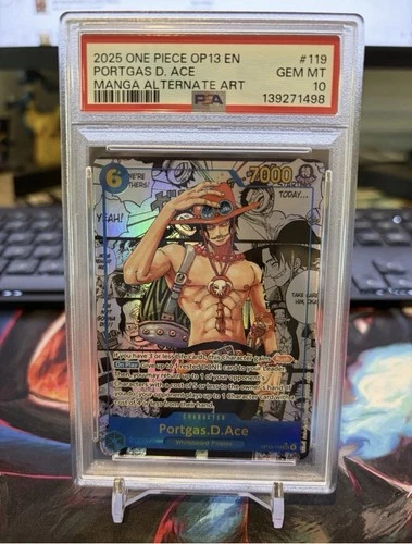 Portgas.D.Ace OP13-119 Manga Alt Art - Carrying On His Will PSA 10 English