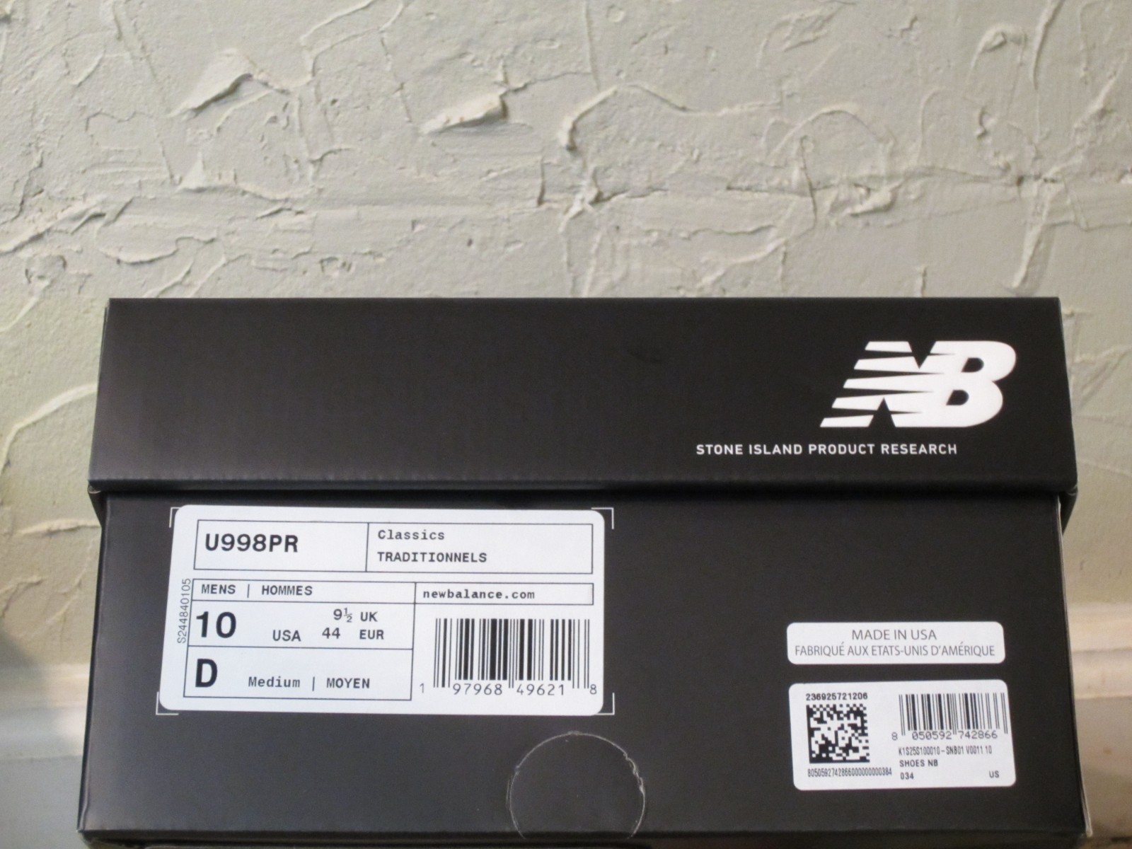 Stone Island x New Balance 998 U998PR Rosa Gommato Mauve Plum Men's Size 10 NEW! thumbnail 2