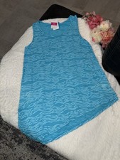 Fresh Produce Blue Wave Asymmetrical Beach Dress Size Medium USA Made