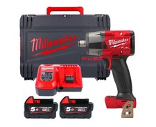 Milwaukee M18FMTIW2F12-502X 18V 1/2" Mid Impact Wrench With 2 x 5.0Ah Batteries,