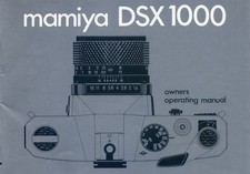 Mamiya DSX 1000 Camera  Instruction Manual