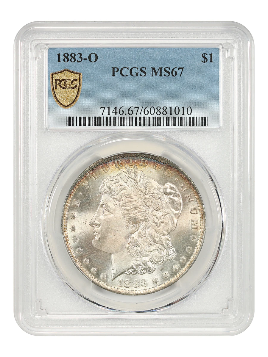 PCGS Certified MS 67 Graded 1883 Year Morgan US Dollars (1878-1921