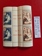 FRANCE 1954 SUPERBE N°1006 + 1007 X2 NEUF** COTE 62 € DEMI CARNET CROIX ROUGE