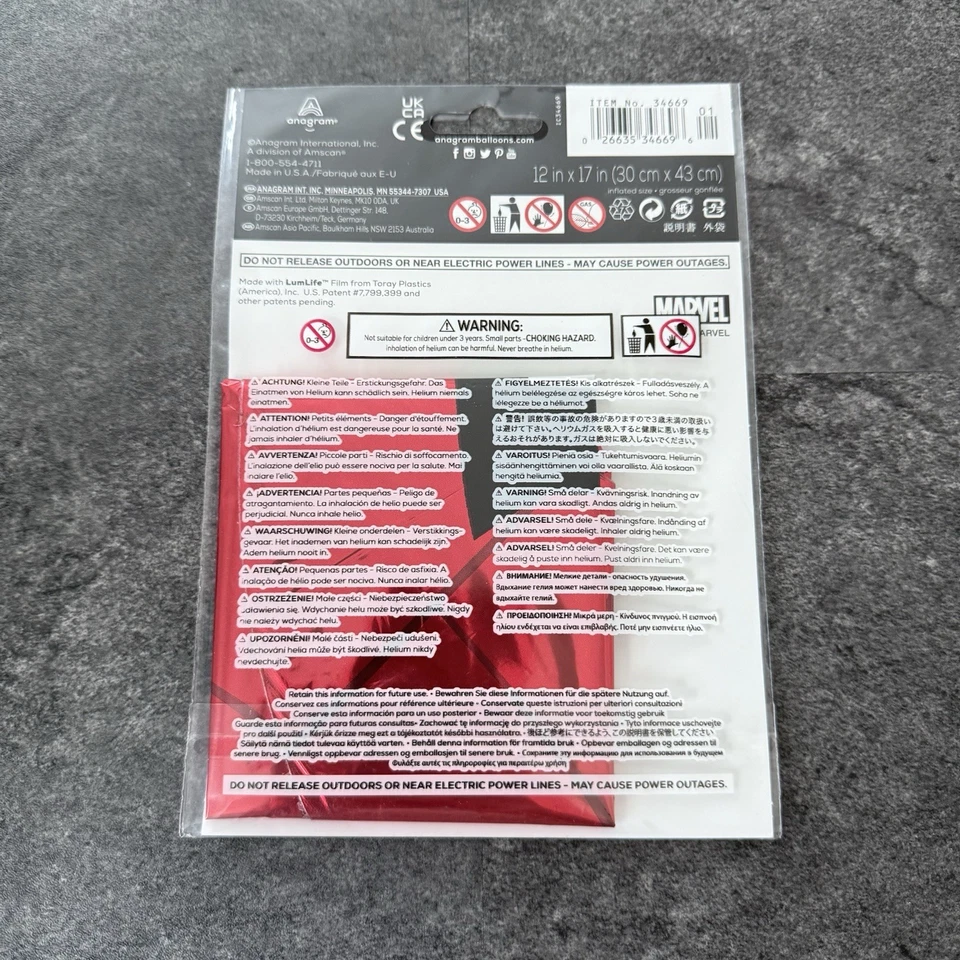 Globo de fiesta de lámina de anagrama Marvel Spider-Man Foto 2 de 2