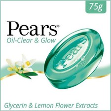 Pears Soap Oil Clear With Lemon Flower extract 75g (Pack of 12) Free Delivery