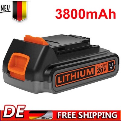 2 Stück 18V 8,0Ah Lithium Ersatzakku für Black & Decker BL2018 LB2X4020 LBXR20 B