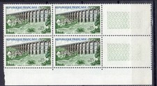 FRANCE ! BLOC de 4 Timbres NEUFS de 1960 n°1240 Viaduc - Chaumont