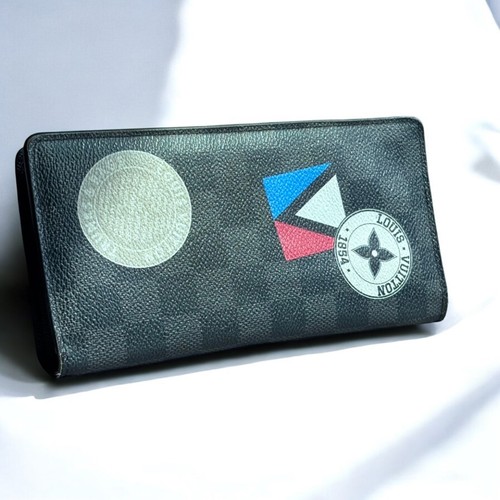 Louis Vuitton Long Wallet Damier Graphite PortefeuillecPlaza Authentic