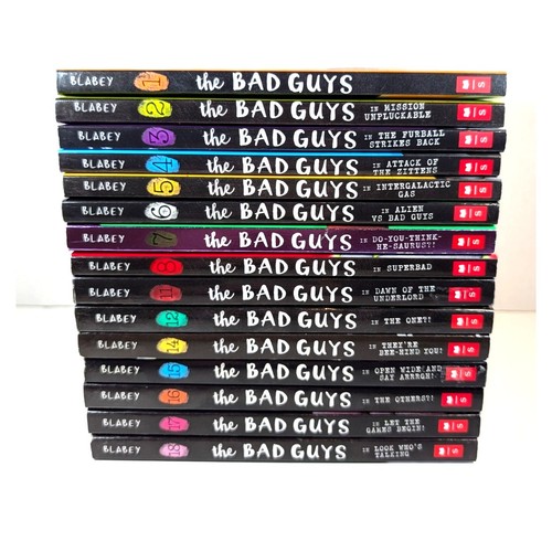 Near Complete Set THE BAD GUYS Books Series by Aaron Blabey 15 volumes PB - Afbeelding 2 van 4