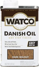 Watco 65851 Danish Oil Wood Finish, Pint, Dark Walnut