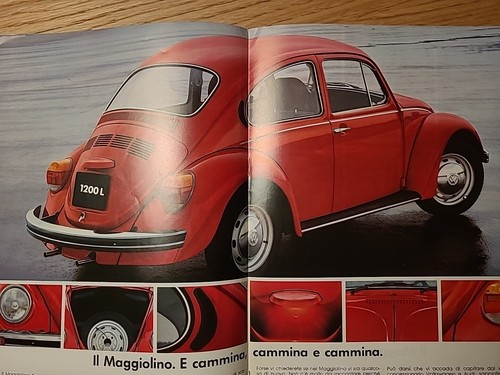 DEPLIANT BROCHURE IN ITALIANO PROMO 1982 VW MAGGIOLINO BEETLE KAFER 16 pag - Foto 5 di 5