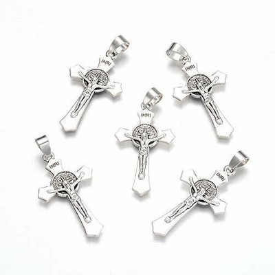 70pc//Set Tibetan Alloy Crucifix Cross Pendants /& Virgin Rosary Center Connectors