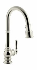 Kohler K-99259-SN Artifacts Single-Hole Kitchen Sink Faucet - Polished Nickel.