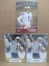 Zach Wilson RC Lot 2021 Leaf Draft Gold & Base #03 + Sage Premier Draft NY Jets