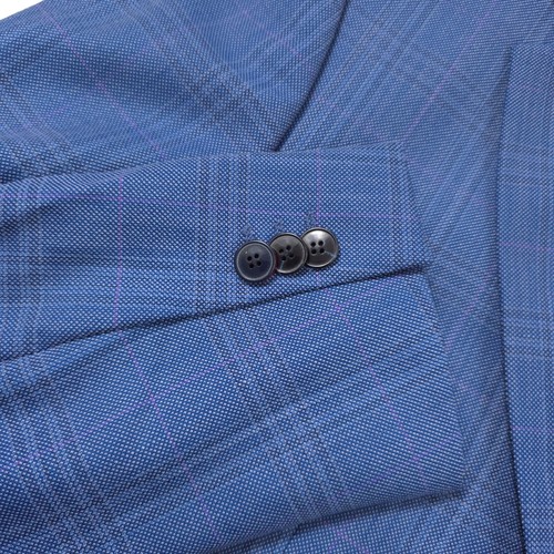 $495 HUGO BOSS Arti 232x X-Slim Blue Plaid Performance Blazer Jacket Mens 36R - Picture 3 of 14