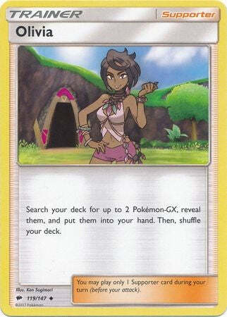 Olivia 119/147 Uncommon - Pokemon Sun & Moon Burning Shadows Card - Bild 1 von 1