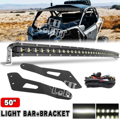 For 17-24 Can-Am Maverick Max X3 Roof 50'' Curved LED Light Bar Mount Brackets