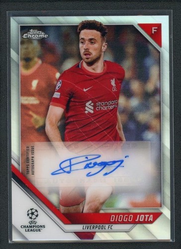 2022 DIOGO JOTA AUTO TOPPS CHROME UEFA CHAMPIONS LEAGUE REFRACTOR AUTOGRAPHS