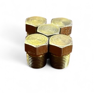 1/8'' NPT Metal Plug Fitting (5 Pack)