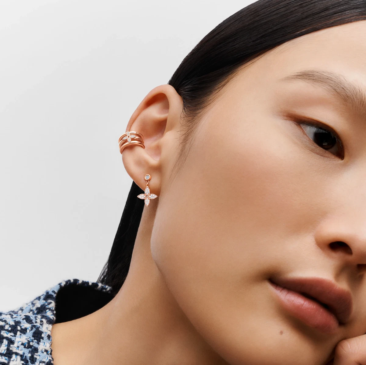 Louis Vuitton Monogram Earphone Earrings Drop