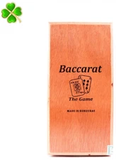 Baccarat The Game King Havana Empty Wood Cigar Box 9" x 4.5" x 4.5"