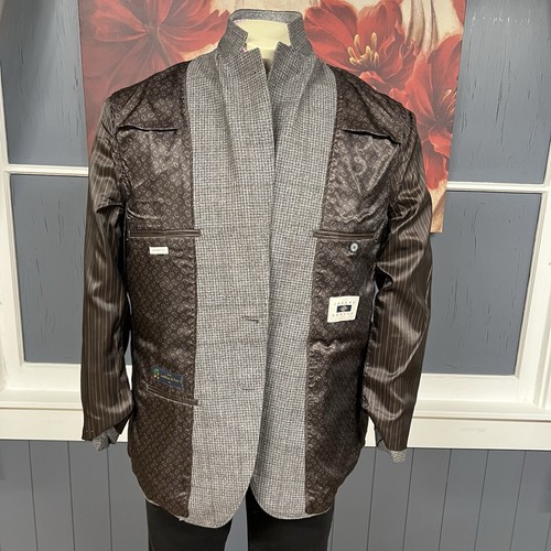 Joseph Abboud Sport Coat Blazer Jacket Modern Fit Mens 44R Wool Brown Flannel - Picture 12 of 12
