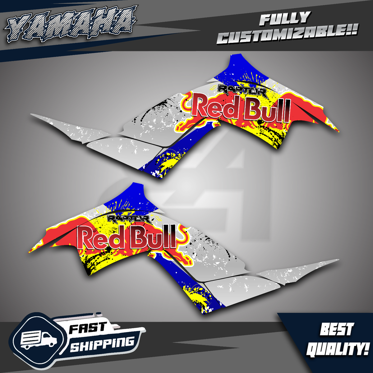 Kit Graphique Yamaha Raptor 700/700R – Décalcomanie Bleue 2013-2024