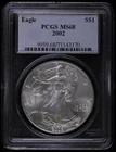 2002 $1 American Silver Eagle PCGS MS 68 | Uncirculated UNC BU