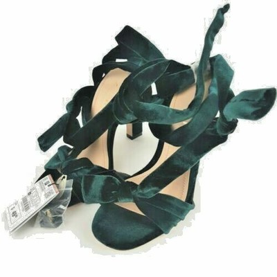 green velvet shoes zara