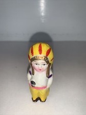 Vtg Antique Ceramic Indian Made In Japan. 3 Tall. Darling