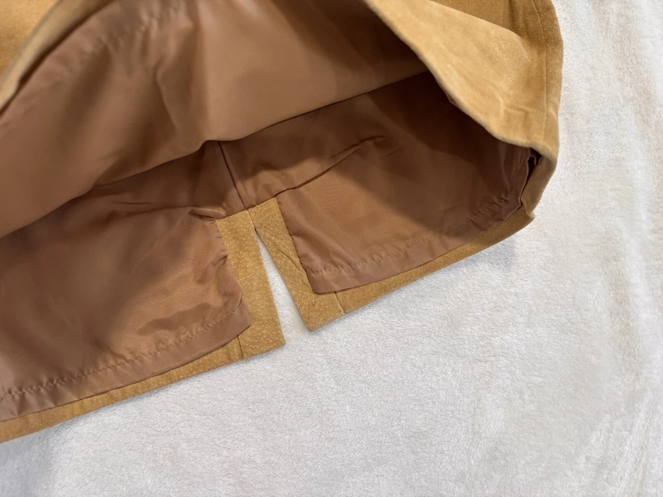 Sonoma Women Genuine Suede Leather Mini Skirt Tan  Size 12P, 5GW1N1054 - Image 3 of 4