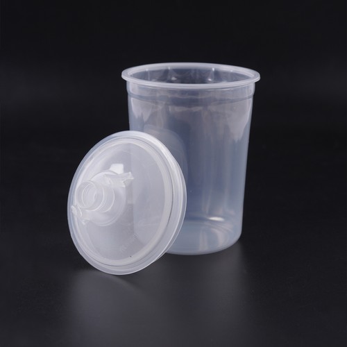 10 Sets Paint Spray Gun Cup Lids Liners Kit with Micron Filter 600ML