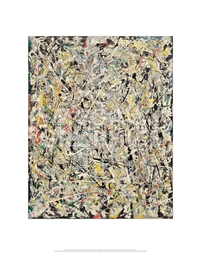 White Light, 1954 by Jackson Pollock Abstract Art Print 8x10.125 In