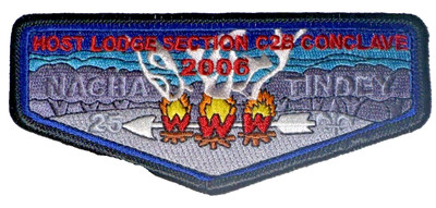 Lodge # 25 Nacha Tindey Host Lodge Section C-2B Conclave 2006 OA Flap MINT