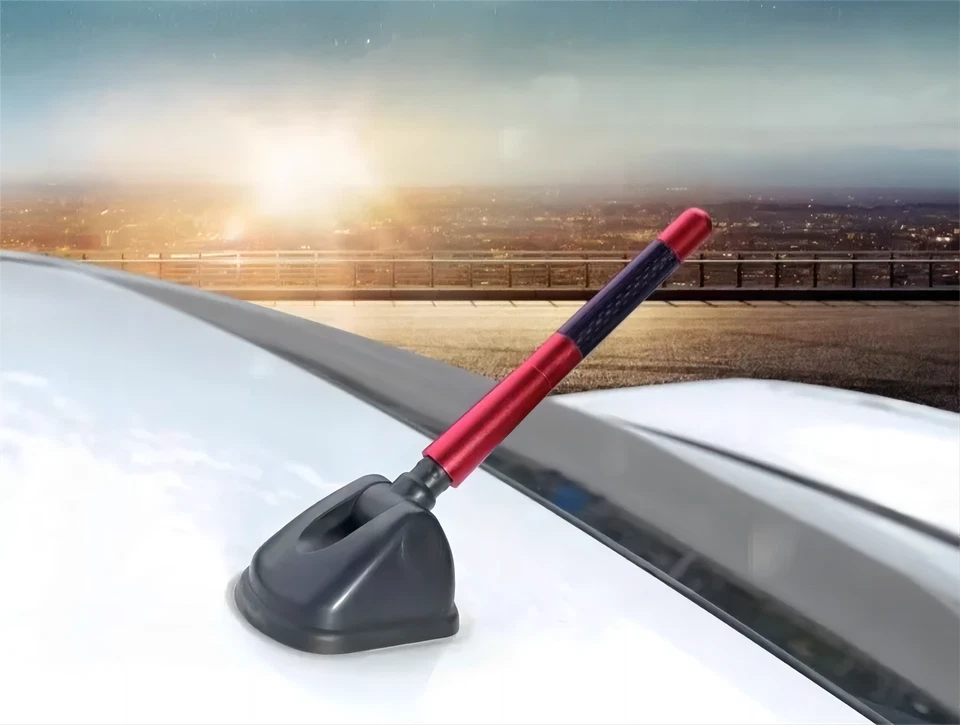 Mástil de antena rojo a prueba de lavado de autos de 4,7" FM/AM para Nissan Altima, NP300, Pathfinder Foto 2 de 4