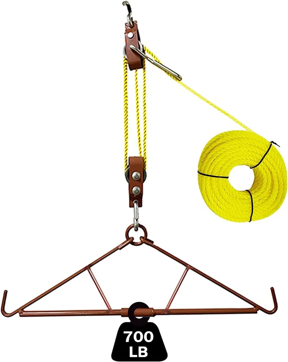 Pulley hoist system outlet