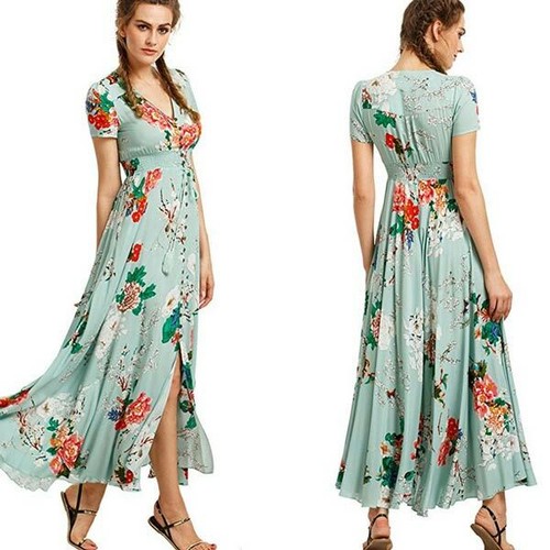 Party sundress boho evening maxi dress 