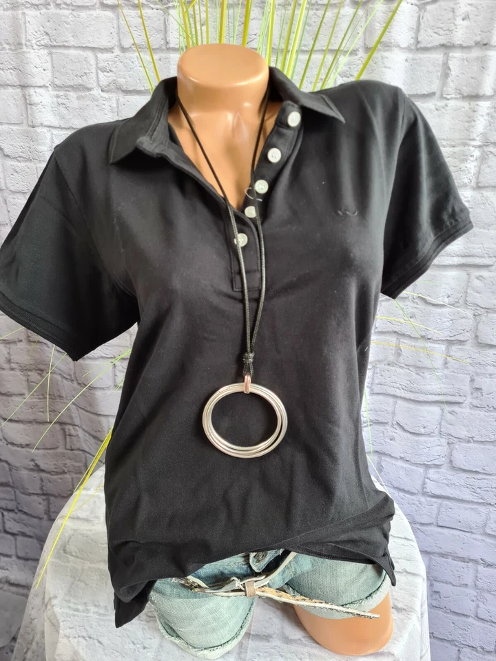 LTB Shirt Poloshirt Tunika Oberteil schwarz  Gr. S bis XXL (3 223) NEU - Bild 2 von 4