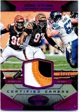 2016 CERTIFIED 3 COLOR JERSEY PATCH GENO ATKINS #7/10 GAMERS PURPLE