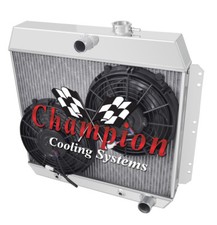 Al Champion 3 Row Radiator10 Fans For 1949 - 1954 Chevrolet Cars V8 Conversion