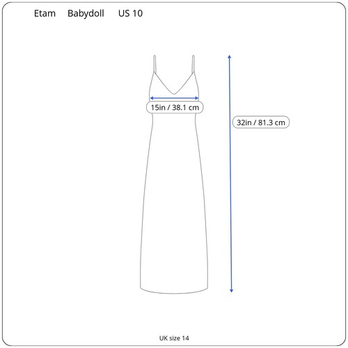 Y2K Etam Babydoll Mini Slip Dress Pink Size 10 Retro Dainty Fairy Balletcore - Picture 10 of 10