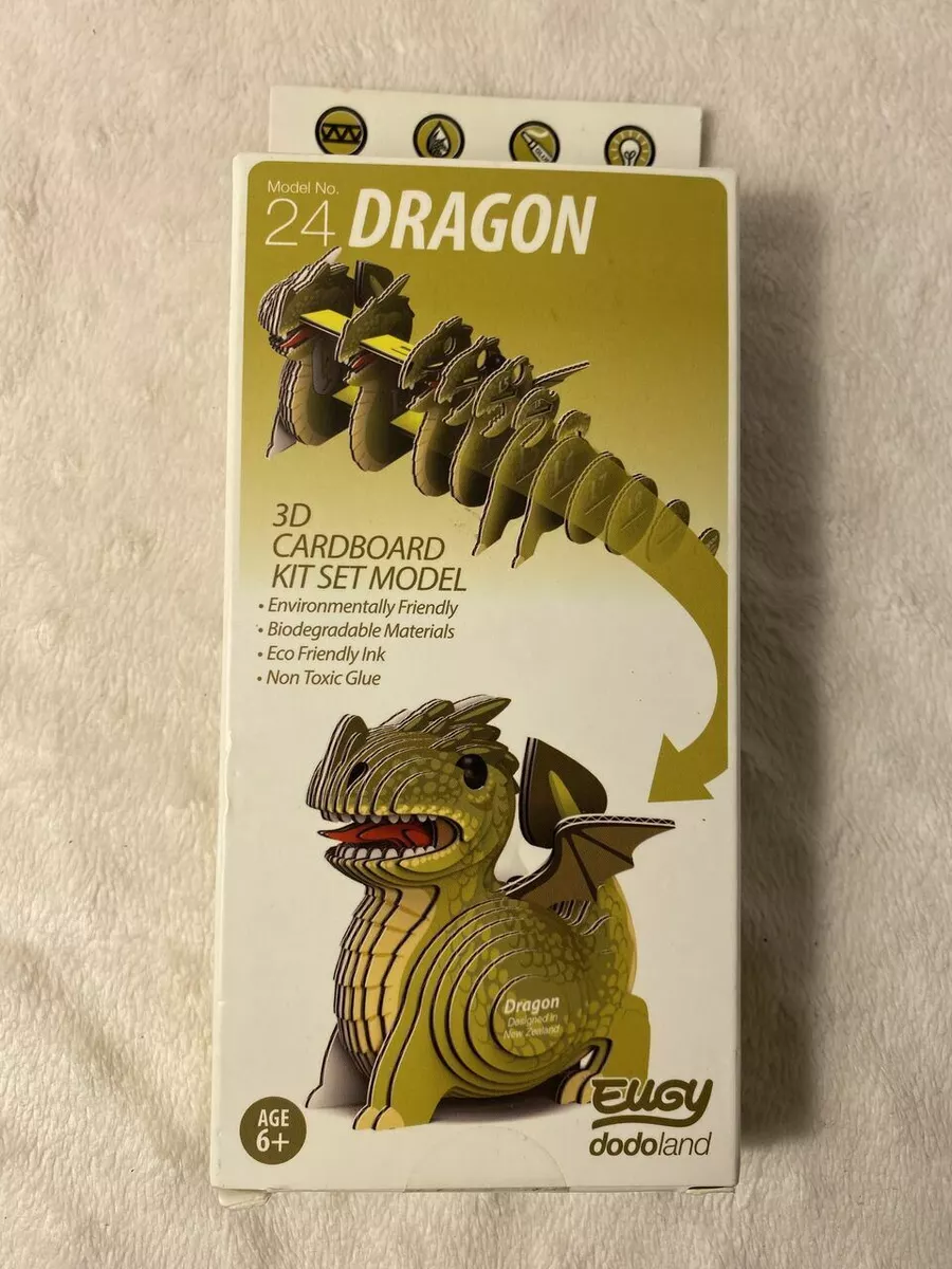 BNIP Eugy Dodoland 3D Cardboard Kit Set Dragon Model Number 24