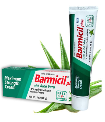 Plus Cream Skin Allergies Aloe Vera with 1% Hydrocortisone Maximum Strength Anti