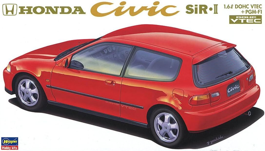 New Hasegawa 1/24 Honda Civic SiRII Plastic Model CD6 from Japan