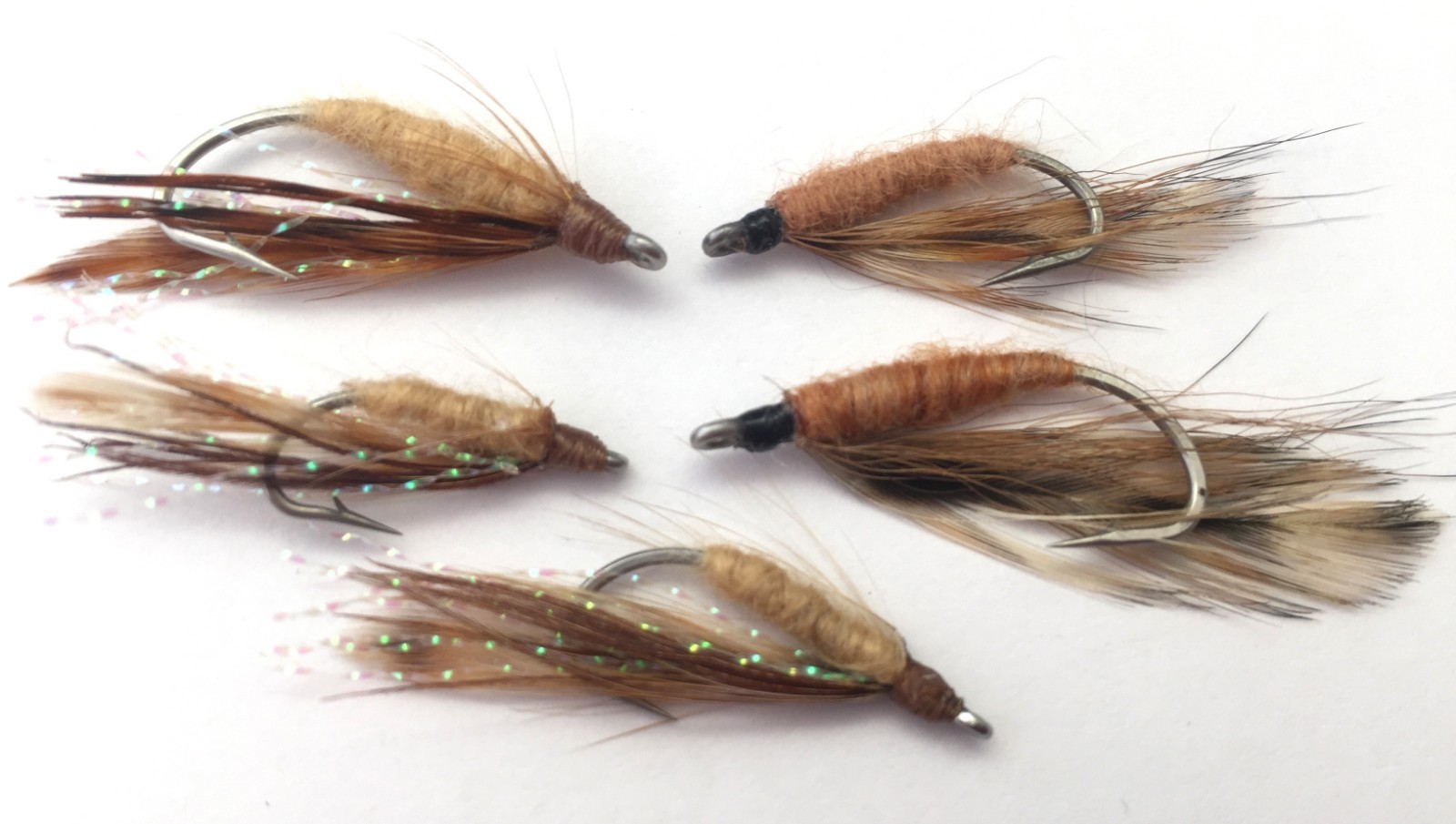 Fly Fishing Shrimp Pack of 5 Size 4-8 Saltwater Bass Bonefish Fly Pack #147