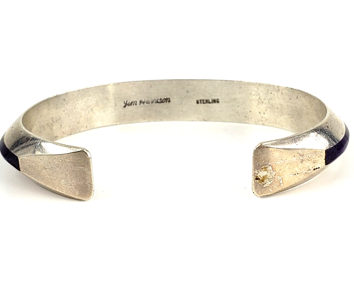 JIM HARRISON NAVAJO Sterling Silver Cuff Bracelet Bangle Stone